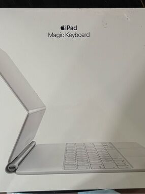 Apple iPad Pro Keyboard Accessory in White and Silver